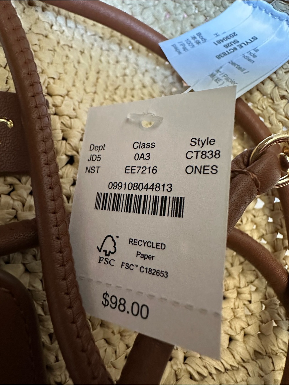 J. Crew Small handknotted straw tote - Natural Straw - Picture 6 of 6